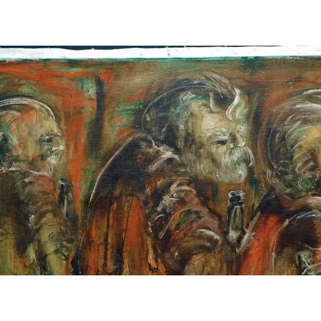 Gib Singleton Original Painting on Canvas "The Post" 1974 Hand Signed and Titled For Sale In Denver - Image 6 of 12