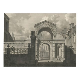 Louis-Pierre Baltard, Antique Fontainebleau Porte Dauphine View, 1803, Print For Sale