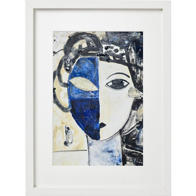 Abstract Figurative Original Oil Painting 'Portrait of a Woman' | Unframed For Sale - Image 12 of 12