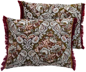 Moroccan Floral-Motif Pillows, Pair
