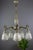 Art Deco Style Bronze and Frosted Glass Floral Chandelier, 1930s For Sale - Image 13 of 18