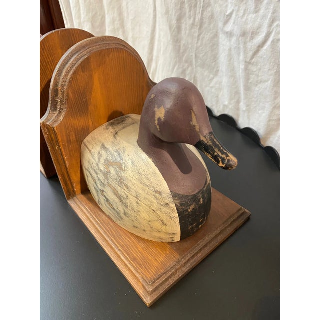 1980s 1980s Sarreid Ltd. Wooden Duck Bookends - a Pair For Sale - Image 5 of 10