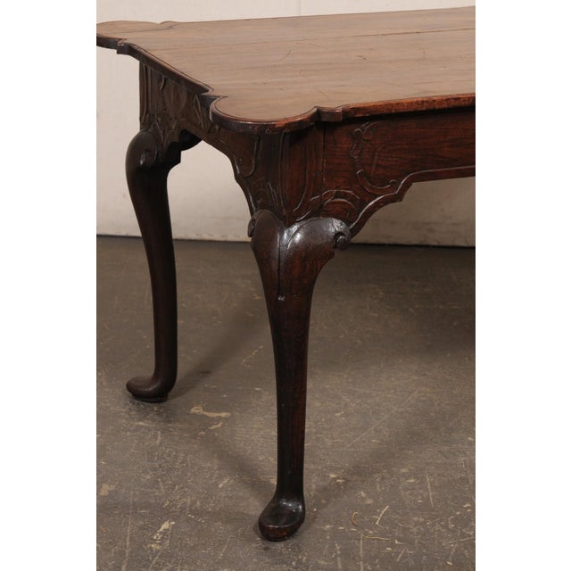 18th Century Portuguese Baroque Walnut Carved Console Table For Sale - Image 12 of 12