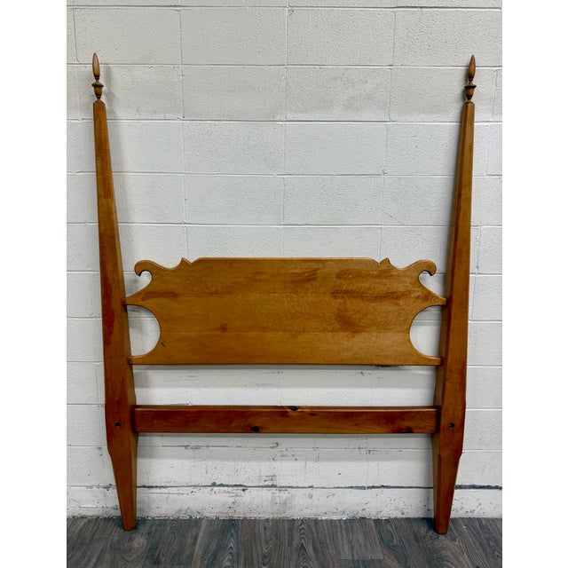 Antique Full Size American Sheraton Style Maple Pencil Post Headboard For Sale - Image 14 of 14
