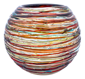 Modern Round Vase in Murano Glass from YourMurano
