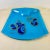 Georges Briard Mid-Century Briard Peacock Blue Pageant Glass Serving Tray, 1964 For Sale - Image 4 of 10