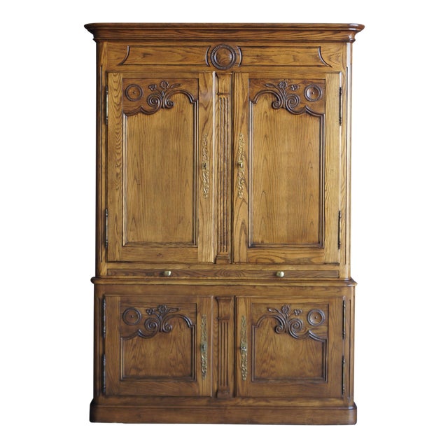 Late 20th Century Baker Parisian Armoire Cabinet For Sale