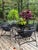 Mid 20th Century Woodard Mid Century Modern Strap Iron Patio Set of 5 For Sale - Image 5 of 9