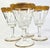 Art Deco Gold Encrusted Hollywood Regency Goblets- Set of Four For Sale - Image 3 of 10