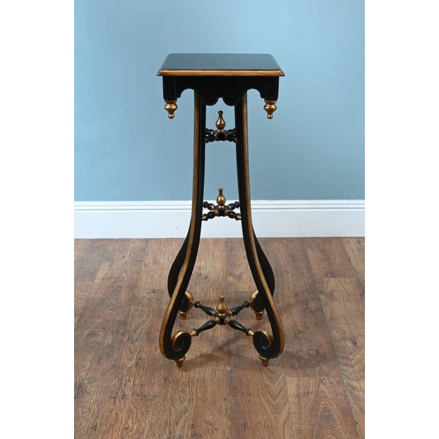 Arts and Crafts Lacquered Pedestal Stands, Set of 2 For Sale - Image 4 of 12