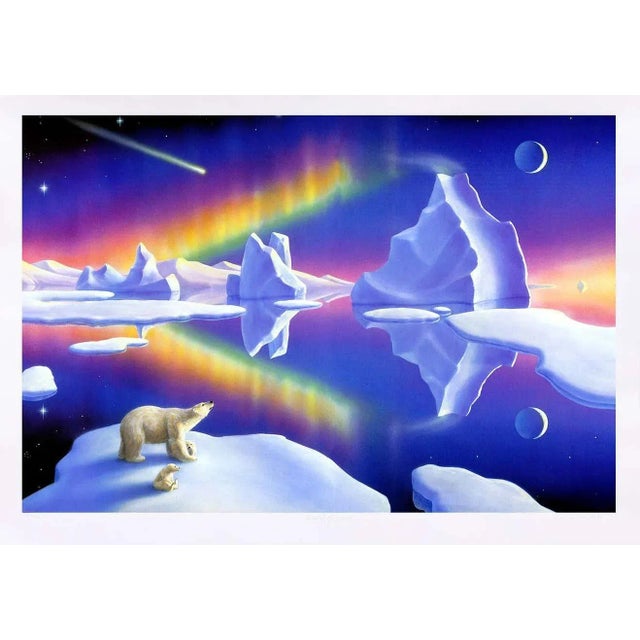 Late 20th Century "Legend of Aurora" Surrealist Landscape Numbered Lithograph by Charles Lynn Bragg For Sale
