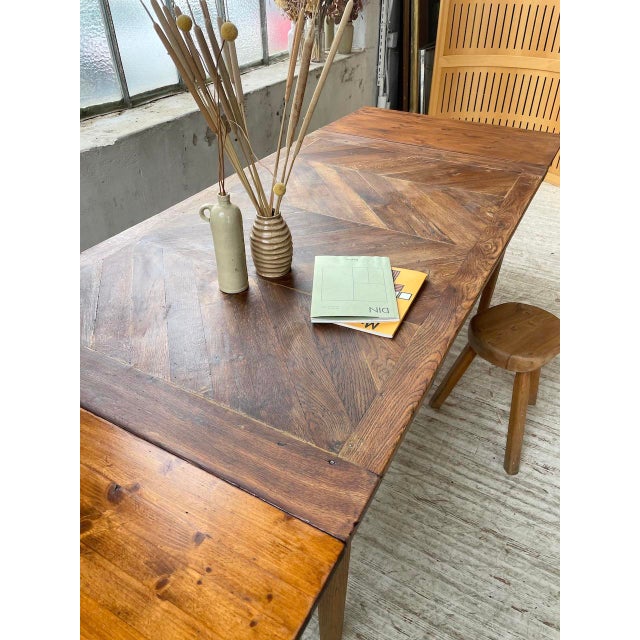 Antique Farm Table in Oak with Extensions For Sale - Image 17 of 18