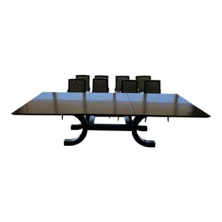 Baker Laura Kiara Dining Table & 8 Chairs For Sale