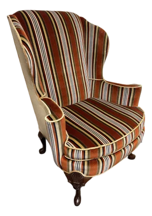 Vintage Sherrill Smoking Room Library Wingback Chair