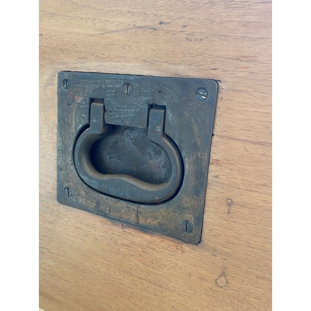 Mid 20th Century Mid 20th Century Wood and Brass Trunk For Sale - Image 5 of 10