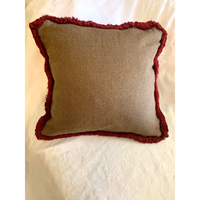 Bronze Vintage Ralph Lauren Guinevere Aragon Medieval Floral & Animal Print Decorative Pillow For Sale - Image 8 of 12