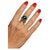 Bochic “Orient” Vintage South Sea Pearl & Fancy Blue Sapphires Ring Set 18K Gold For Sale - Image 4 of 11