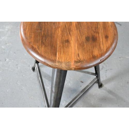 Bauhaus Industrial Factory Stool by Rowac, 1930s For Sale - Image 3 of 8