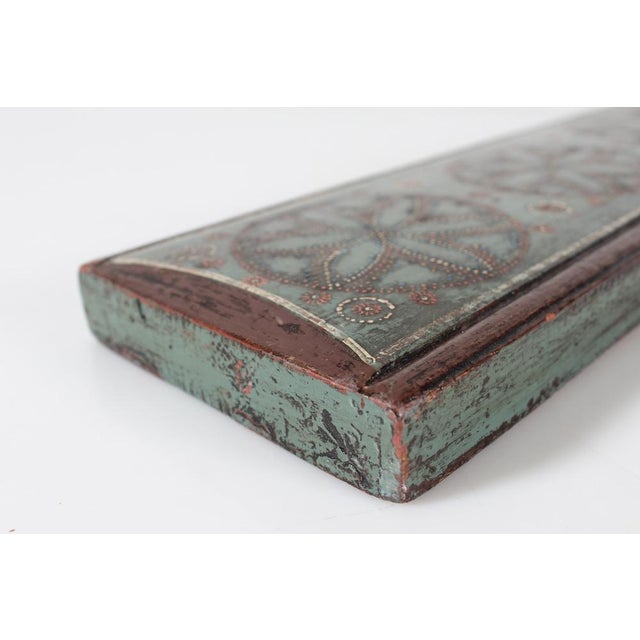 Wood Antique Danish Mangle Board, 1803 For Sale - Image 7 of 15