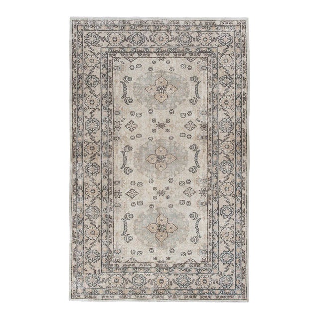 Decorative Vintage Turkish Oushak Rug For Sale