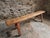 Antique Wooden Bench with Pine Seat and Chestnut Base, 1890s For Sale - Image 11 of 11