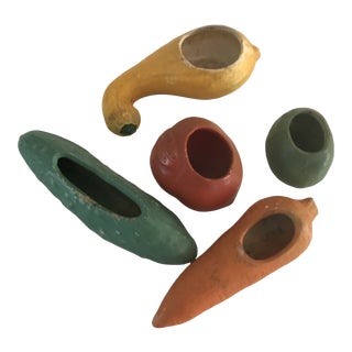 Vintage Vegetable Shape Pots - Set of 5 For Sale