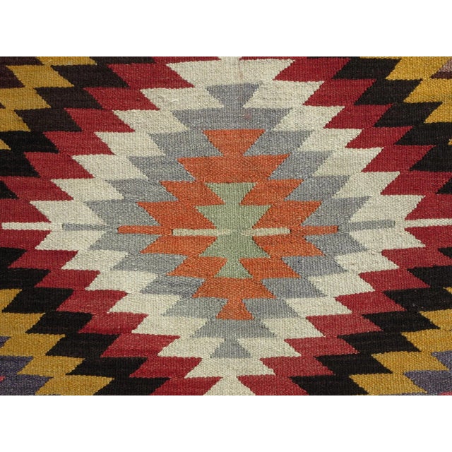Mid 20th Century Turkish Anatolian Kilim Rug-5’7’x9’6" For Sale - Image 6 of 13