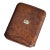 Exotic Ostrich Leather Antique Cigar Case Holder Luxury Art Deco 14k Gold For Sale