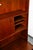 Brown Mid Century Danish Modern Credenza Bookshelf Cabinet Teak Shelves Sliding Doors For Sale - Image 8 of 12