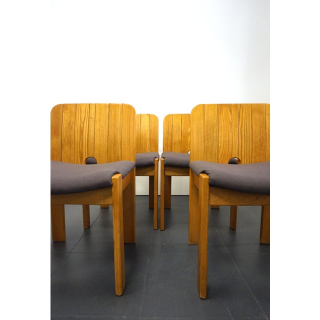 Gray Vintage Italian Side Chairs, 1970s, Set of 4 For Sale - Image 8 of 11
