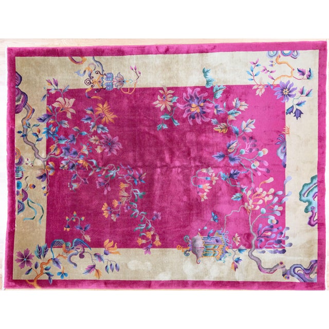 Art Deco Chinese rugs are popular for their asymmetric, open-field patterns — a departure from the rigid symmetry of...