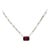 Purple Spinel Emerald Cut Bezel Paperclip Necklace in 14k White Gold For Sale