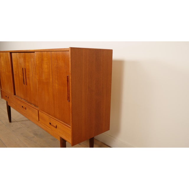 Vintage Danish Highboard in Teak For Sale - Image 5 of 14