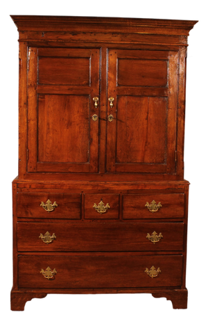 Small 18th Century Oak Linen Press