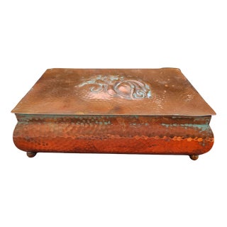 Art Deco Copper Box, 1920s For Sale