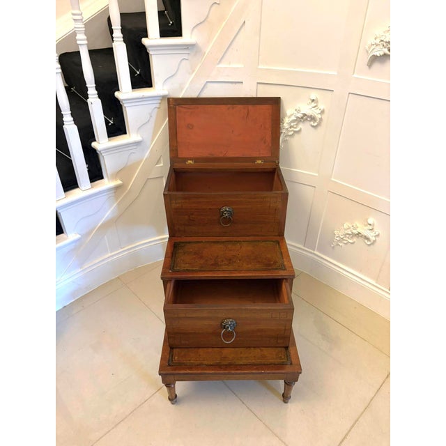 Early 19th Century Antique George III Mahogany Library Steps, 1800s For Sale - Image 5 of 7