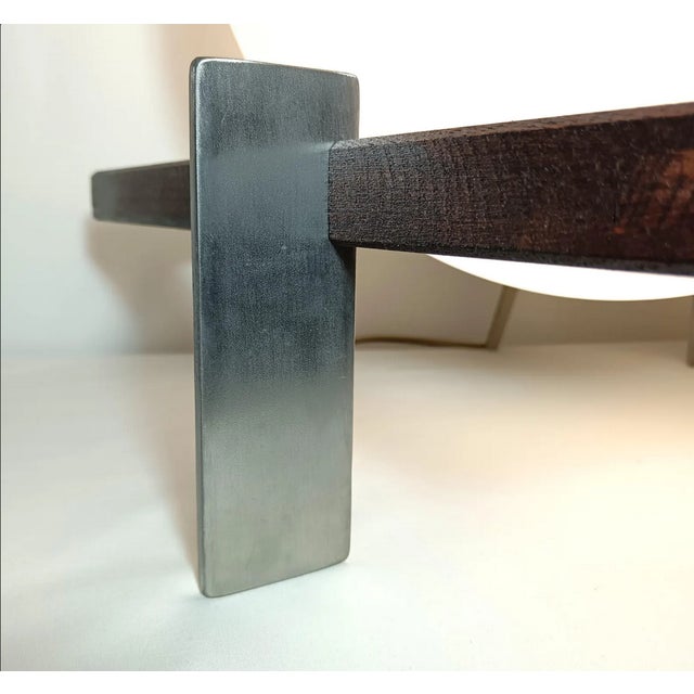 Large Mid-Century Modern Floor Lamp in Murano Opaline Glass, 1990s For Sale - Image 10 of 11