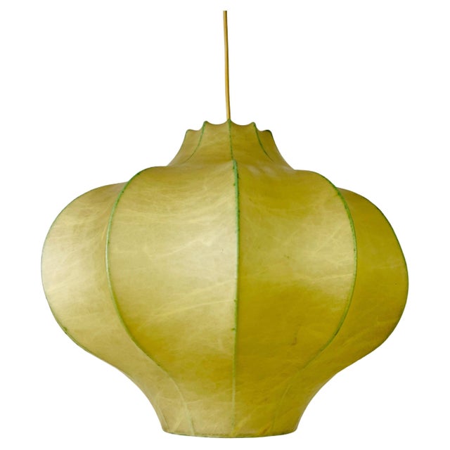 Mid-Century Modern Flower Shape Cocoon Pendant Light, 1960s, Italy For Sale - Image 10 of 10