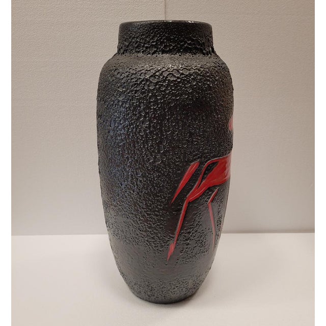 Ceramic German Fat Lava Ceramic Vase from Scheurich Keramik, Germany, 1950s For Sale - Image 7 of 17