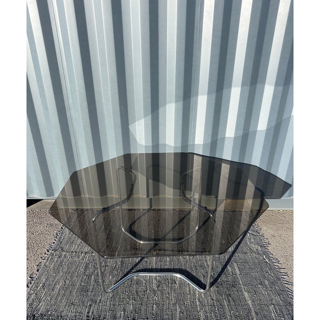 1960s Vintage Table in Glass and Metal, 1970 For Sale - Image 5 of 11