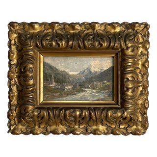 Italian Artist, Mid-Century Modern Composition, Oil Painting, 1950s, Framed For Sale