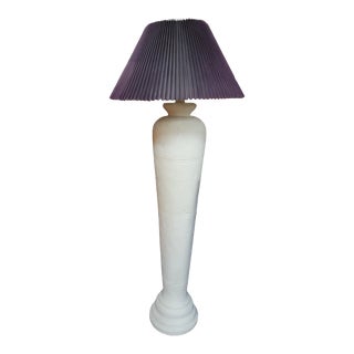 Postmodern Cream Plaster Floor Lamp With Shade For Sale