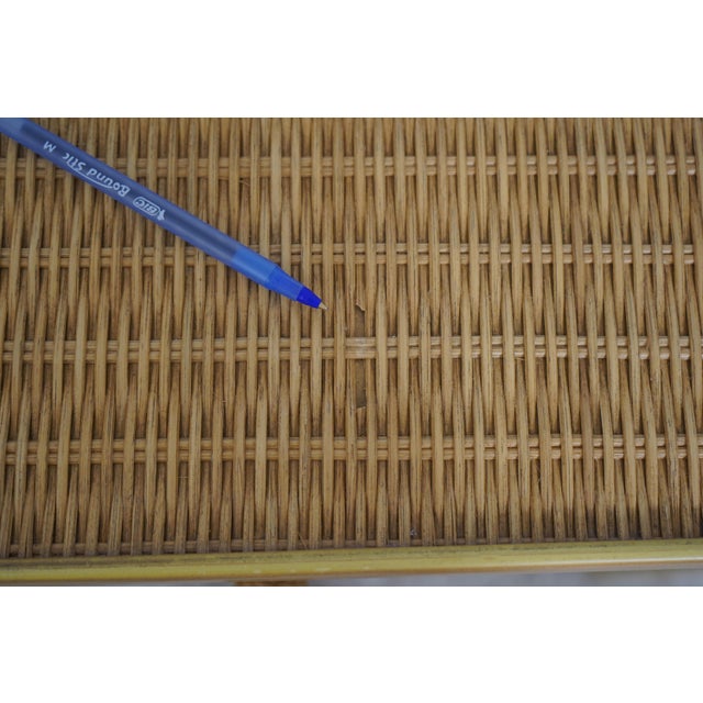 Lexington Henry Link Woven Wicker Writing Desk & Chair For Sale - Image 10 of 18