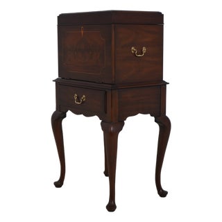 Henkel Harris Mahogany Fall Front Silver Chest For Sale
