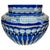 Vibrant Cobalt, cased-crystal large 'Pique Fleurs' vase with a cut-to-clear Art Deco decoration This design for vases is...
