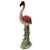 Mid-century pink and green long-legged "Standing Tall" flamingo ceramic figurine. The statue detailed a pink flamingo with...