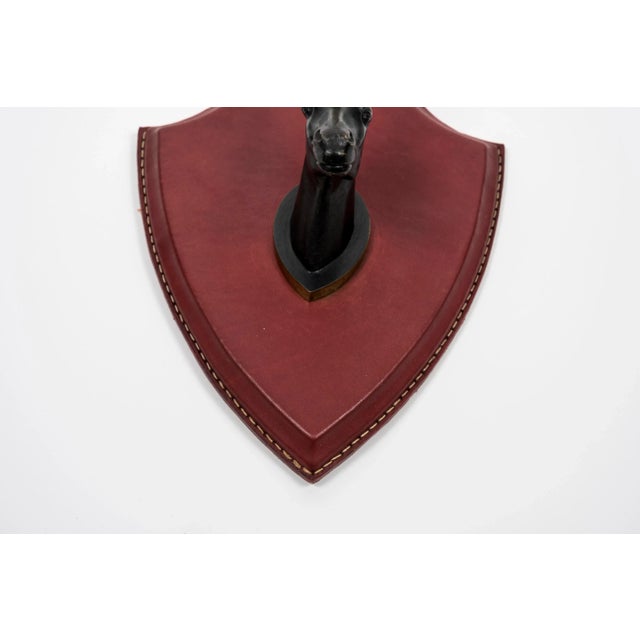 Leather Wall Lights by Jacques Adnet, 1950s, Set of 2 For Sale - Image 6 of 8