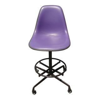 Mid-Century Eames Purple Stool by Herman Miller For Sale