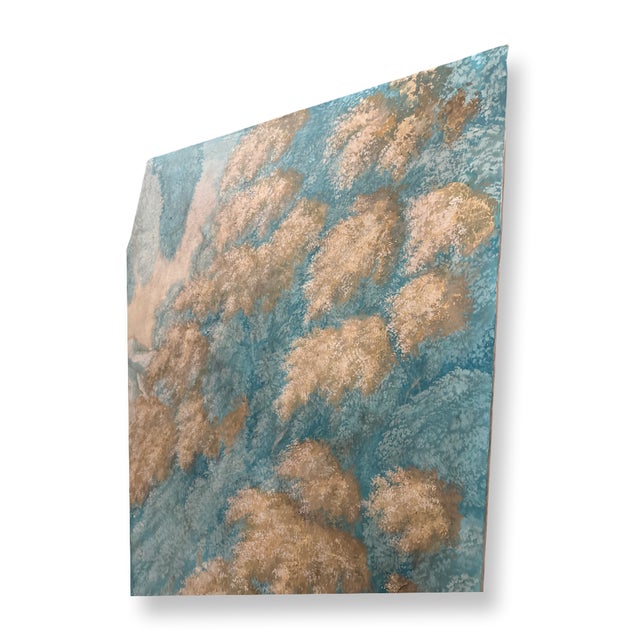 Figurative Antique Italian Forest Water Painting on Canvas - Unsigned For Sale - Image 3 of 5