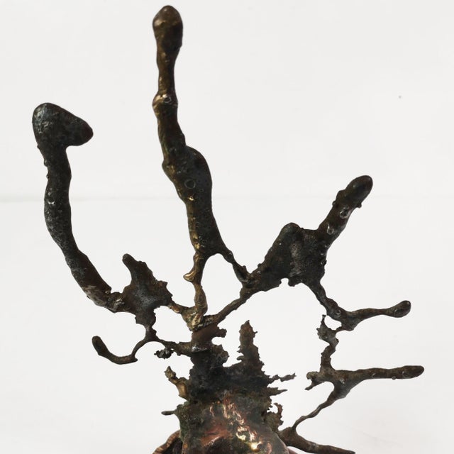Black Brutalist Cast Iron Candlestick, Belgium, 1960s For Sale - Image 8 of 15